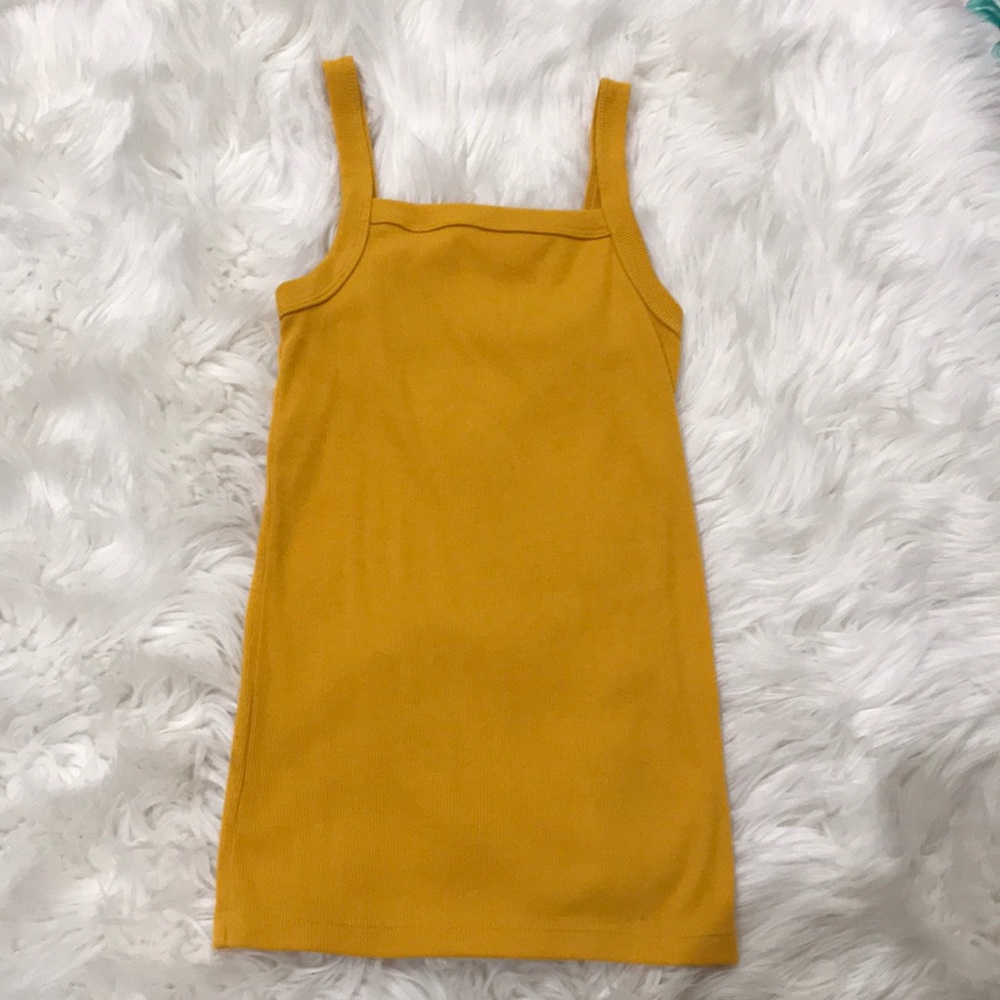 Mustard muscle tank top